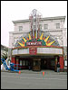 Final touches on the Majestic's marquee